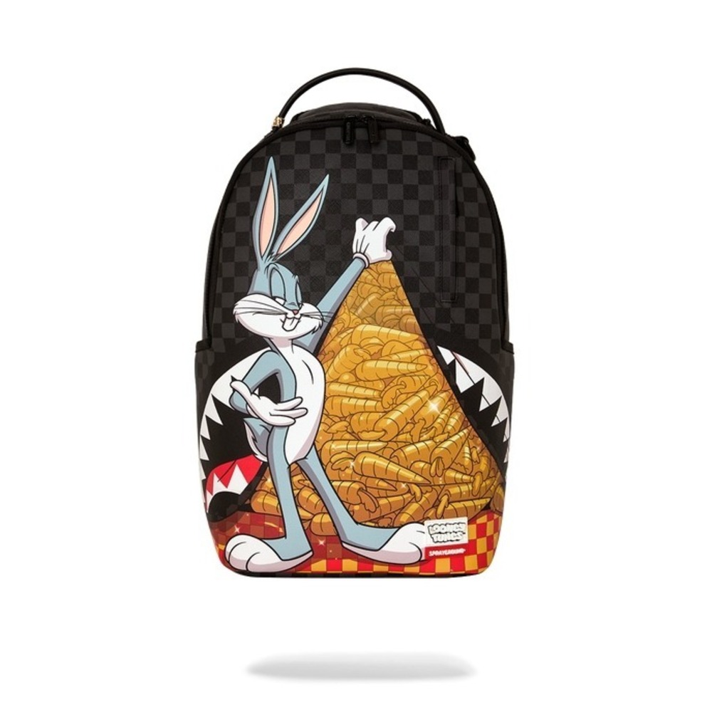 NEW Sprayground Bugs Money Carrot Stack Backpack Black Gold Unisex Looney Tunes